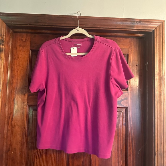 L.L. Bean Women's Short Sleeve Tee - Pink - Picture 1 of 3